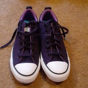 Purple and Turquoise Converse